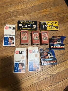 Jni49 Afga Vintage Camera Bulbs Lot