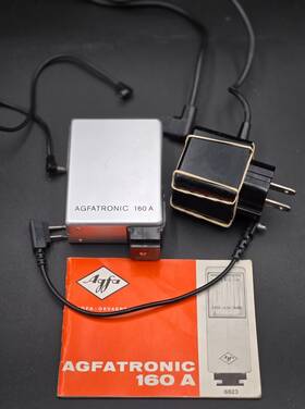 6823 Agfa Vintage German Agfatronic 160 A Flash Attachment With All Cords - Works