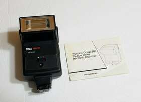 Alfon 580/md Thyristor Electronic Flash For 35mm Cameras Works With Manual