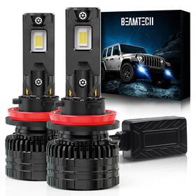 Beamtech H11/h9/h9 H11/h9/h8 Bulbs 900% Brighter Canbus Ready 6500k White Light Or Fog