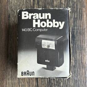 140bc Braun Hobby 140 Bc Computer Camera Flash With Box And Manual Vintage Film Slr
