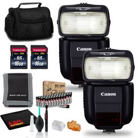 0586c007-1102 Canon Speedlite 430ex Iii Intl Model 2pk With Two 16gb Sd And Aa Batteries