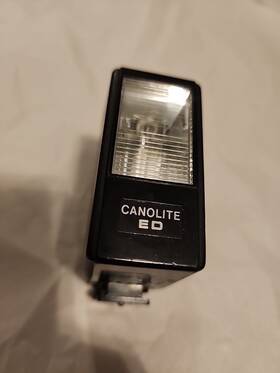 1426821 Canon Mint Vintage Canolite Ed Flash With Case For 110ed Camera 3020-6