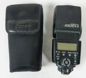 480ex Canon Speedlight Ii Flash And Case Clean Tested