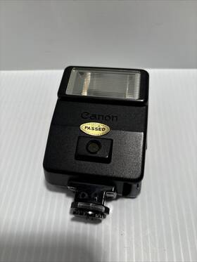 Q1003 Canon Vintage Speedlite 155a Shoe Mount Flash For With Case/untested L