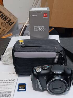 Spel-100w Canon Mint Speedlite El-100 Flash Strobe Compact With Power Shot Sx-150