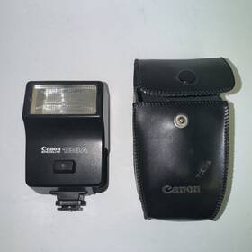 X1103 Canon Speedlite 188a Shoe Mount Flash With Case Missing Battery Door