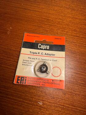 31433 Capro Nos Vintage Triple Pc Flash Adapter Three Flashes At The Same Time