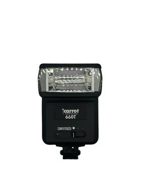 660t Carrot Photo Systems Vintage Computerized Camera Flash With Case