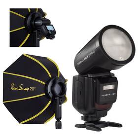 Flashpoint 192223270879 Zoom Li-on X Pro R2 Ttl Flash With Parasnap 20 Inch Softbox For Canon