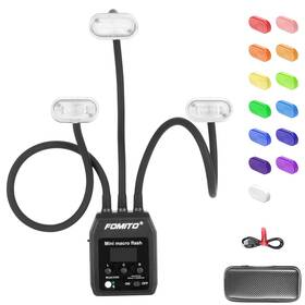 Fmt-km202l Fomito Fmtus Mini Macro Flash Single Hotshoe Three-head With 13pcs Diffuser And Type-c C