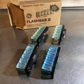Sx-70 Ge 44511 Lot Of 10 Flashbar Ii Camera Flash For Polaroid With Original Box
