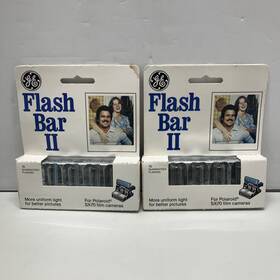 Acg310-ah3 Ge Vintage Flash Bar Ii For Polaroid Sx-70 Lot Of 2 New Nos Unopened 20 Flashes