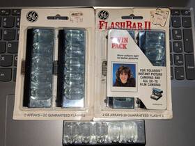 320-f1 Ge Mpg 12383 Flash Bar Ii Twin Packs X2 40 Flashes For Polaroid Sx-70 Plus 1 Used