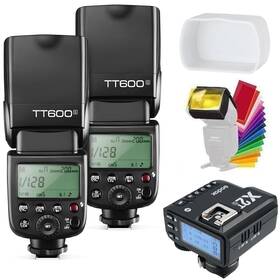 1228-3859 Godox 2x Tt600s Flash With Trigger Kit For Sony Cameras Hss Gn60 2.4g Wireless Fla