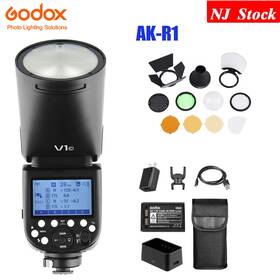 Ak-r1 Godox 619490273896 V1-c 2.4g Ttl Hss Camera Flash Speedlite Barn Door Colro Gel F Canon