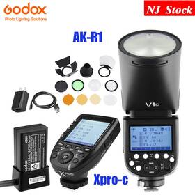 Ak-r1 Godox 619490273926 V1-c Camera Flash Speedlite Xpro-c Trigger Barndoor F Canon 90d 800d