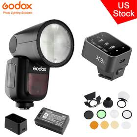 Ak-r1 Godox 772865592449 Us V1-f 2.4g Ttl Hss Camera Flash X3-f Trigger Barndoor For Fujifilm