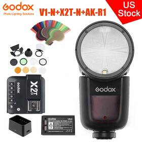 Ak-r1 Godox 772865593620 Us V1-n 2.4g Ttl Hss Camera Flash X2t-n Trigger Barn Door For Nikon