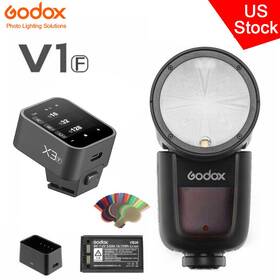 Godox 772865593668 Us V1-f 2.4g Ttl Hss Round Head Camera Flash Light X3-f Trigger For Fuji