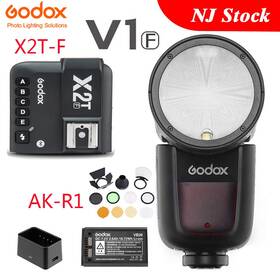 Ak-r1 Godox 772865593712 V1f V1-f Camera Flash Speedlite Ttl X2t-f Trigger Barn Door For Fuji