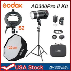 Ad300proii Godox 2.4g Ttl Hss Outdoor Flash 120cm Softbox Bracket 2m Stand Kit