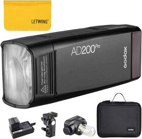 B07qvktws7 Godox Ad200 Pro Ttl Pocket Flash Monolight Interchangeable Heads High-speed Sy