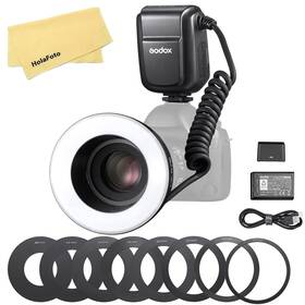 Gdhf80012 Godox Mf-r76 Led Micro Ring Flash With 2600mah Li-ion Battery And Lcd Display Adapt