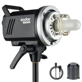 Injp-s2-0301088 Godox Ms300 Studio Flash Strobe 300w Small And Portable 2.4g Wireless X System Gn5