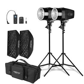 K180a-op-001 Godox 2x K-180a Strobe Light Kit 180ws Studio For Photograp