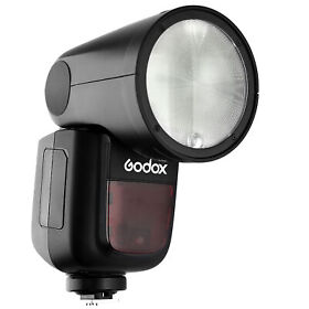 V1-n-u-a Godox Lithium Ion Round Head Camera Light Flash For Nikon Adi And P-ttl Open Box