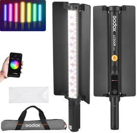 Ltus-c-070541 Godox Lc500r Mini Handheld Rgb Tube Light 2500k-8500k Stick With Barndoo