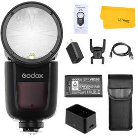 Lw-de-pa0301018 Godox V1 V1-s Round Head Camera Flash For Sony 2.4g Ttl Hss 1/8000s Speedlit