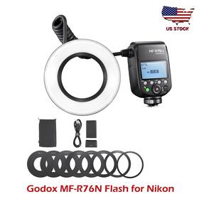 Mf-r76n Godox Ttl Macro Ring Flash 76ws Hss 2.4g Wireless For Nikon Camera