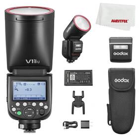 Op-v1prosu Godox V1 Pro S V1pro V1pro-s Usa Version Ttl Round Head Camera Flash 76ws Hss 1/8