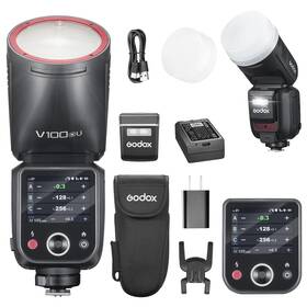 Ph-us-v100n Godox V100n U Flash V100-n Usa 100w Round Head Touch Screen For Nikon 2.4g Wi