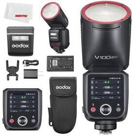 V100-fu-001 Godox V100 C V100c 100ws Usa Versions Ttl Li-ion Round Head Flash For Canon Camera