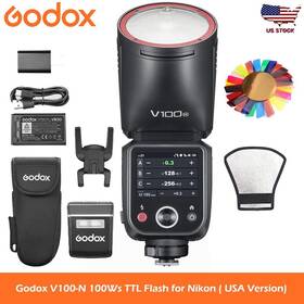 V100n Godox Us 100w Flash Ttl Speedlight 2.4g Wireless For Nikon Usa Version