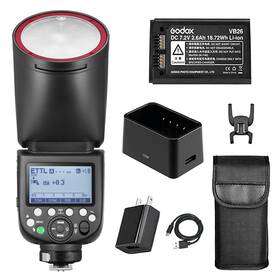 Ww-v1-s Godox V1-s Flash For Sony Camera 76ws 2.4g Ttl Round Head Speedlight 1/8000