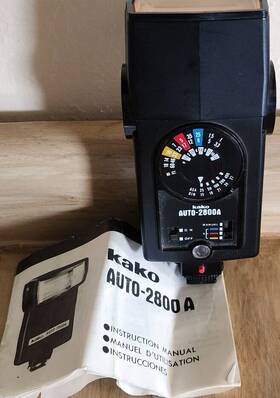 2800a Kako Vintage Auto Camera Flash With Manual See Pictures Works