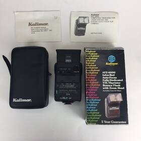 Afz-6000 Kalimar Vtg Used Camera Bounce Flash Afz 6000 Auto Focus Ttl Thyristor Canon Eos