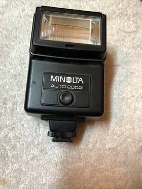 200xmin35 Konica Minolta Vtg 200x Flash Shoe Mount Been Cleaned And Fully Tested