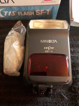 2063463 Konica Minolta Vintage Vectis Sf-1 Shoe Mount Flash