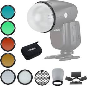 Pa0704024 Letwing Tr-09 Magnetic Round Head Flash Accessory Kit For Godox V1 Pro H200r Ad
