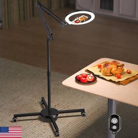 B0fjs2fmkk Luxsure Ring Light Tripod For Iphone Overhead Camera Mount Stand And
