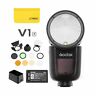 Lw-v1f Ak-r1 Godox Ttl Round Camera Flash Speedlight With Compa