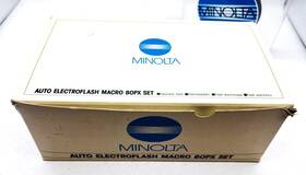 80px Minolta 80xp Auto Eloctroflash Macro Set Unused In Open Box