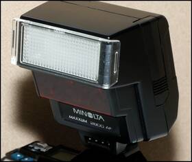 Af2800 Minolta Ttl 2800 Af Flash Case Wide Diffuser. Tested Today And Functional. Mint