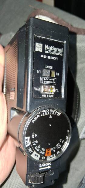 Pe-2801 National Autopana Flash With Case Japan Vintage