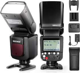 10101414 Neewer Nw665-c E-ttl Ii Speedlite Flash 2.4g Hss 1/8000s For Canon Eos